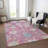Machine Washable Indoor/Outdoor Chantille ACN1154 Pink Rug-109514148