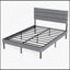 Base de lit tapissier grand format avec tête de lit, aucun sommier requis et rangement sous le lit de 14 po-1669622757