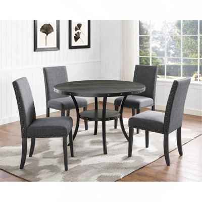 Dining Set, Gray Wooden, Dining Room Furniture