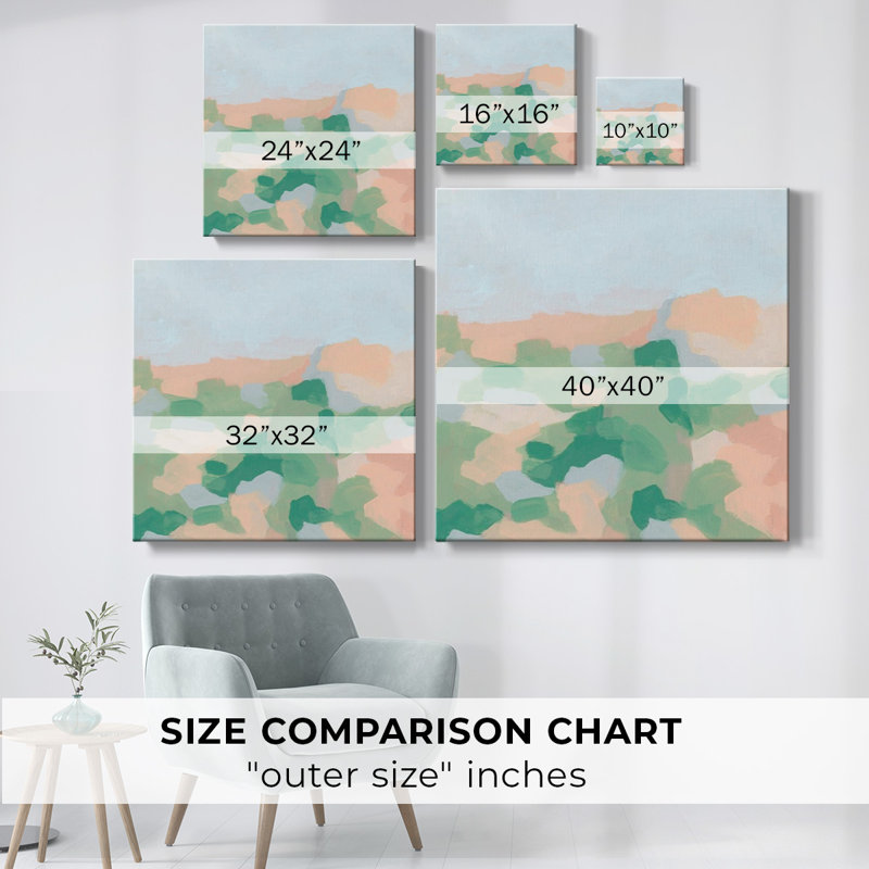 Toile tendue I-Gallery Dappled Valley, H 24 po x l 24 po x P 1,5 po