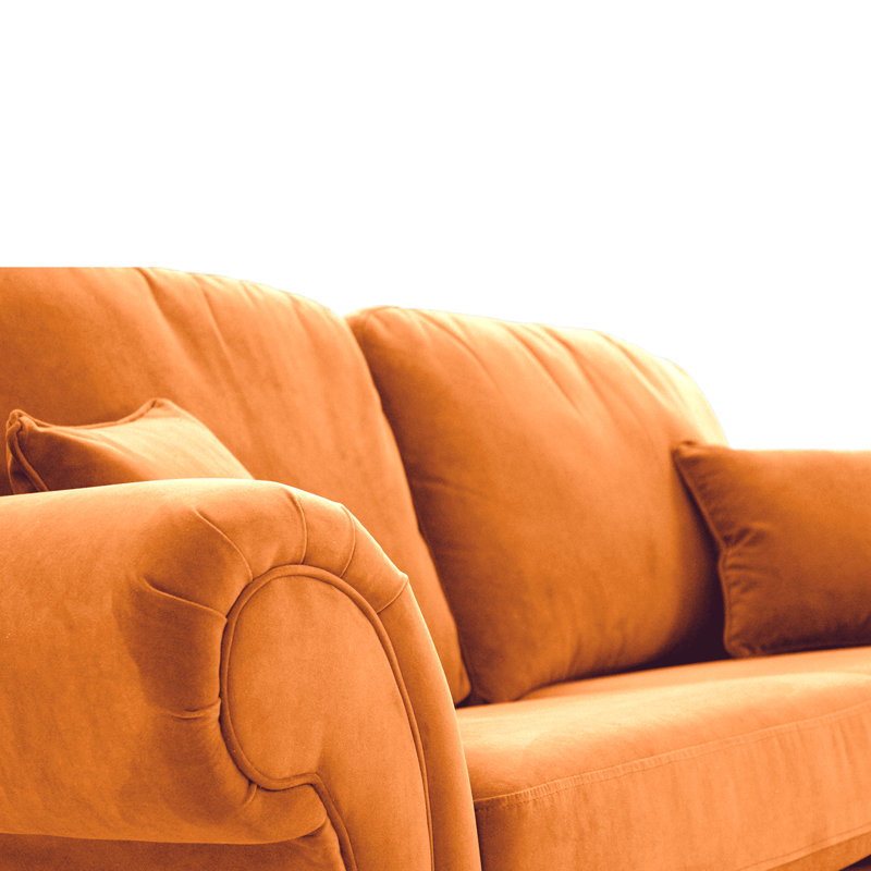 Foreston 4 Seater Velvet Sofa, Burnt Orange
