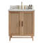 Meuble-lavabo autoportant avec lavabo et plateau blanc d'ingénierie Clarion