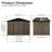 Metal garden sheds 8ft×6ft outdoor storage sheds Brown + Black