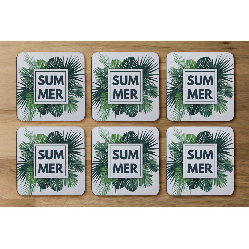 Square 6 Piece Coaster Set