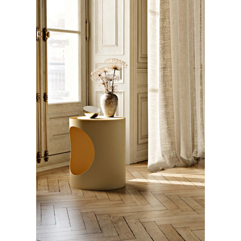 Tabl Side Table, Ivory