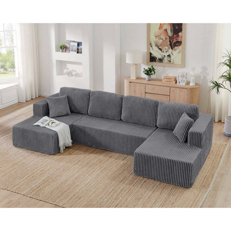 Canapé modulaire en U, Gris