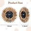 Horloge murale 14 po en bois rustique Boho Sunburst