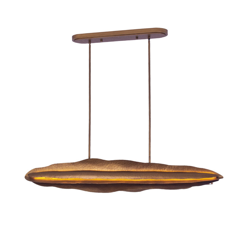 1 - Light Warm Gold LED Unique/Statement Pendant