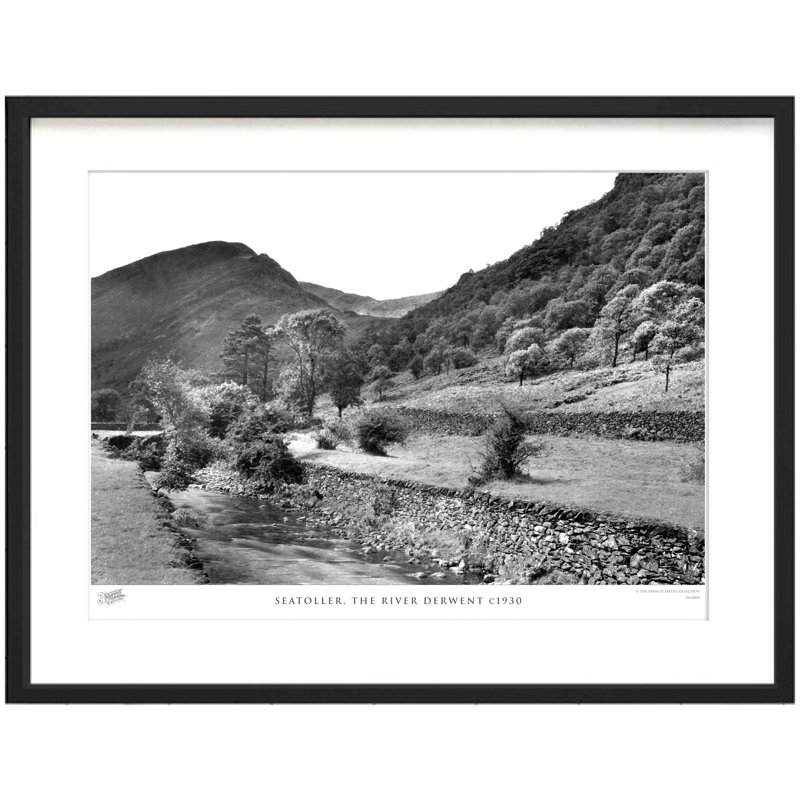 Seatoller, The River Derwent C1930 - Single Picture Frame Print, 40cm H x 50cm W x 2.3cm D
