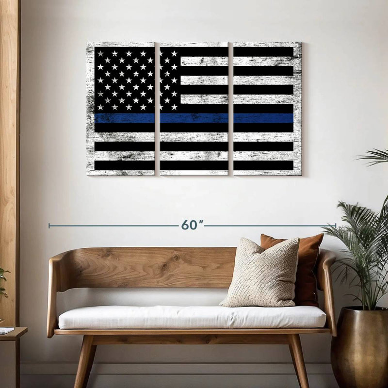 Lelar Police Support Flag, 28" H x 45" W