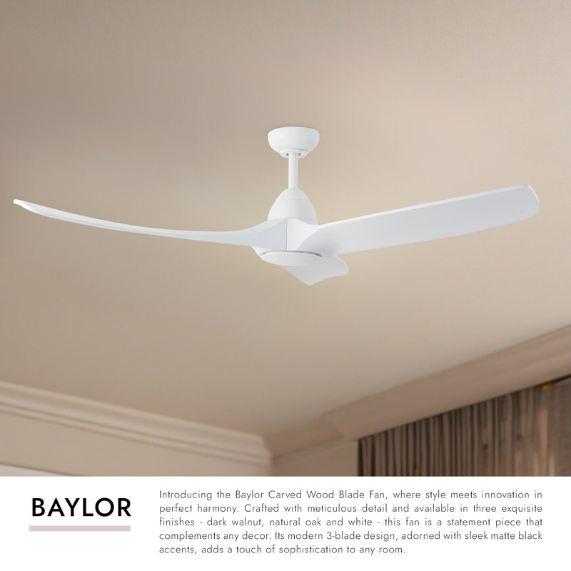 Baylor 60-in White Ceiling Fan