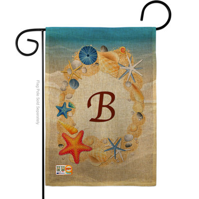 En toile jute à 2 côtés 19 po x l 13 po summer beach drapeau de jardin