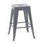 Tabourets de bar en métal sans dossier de 24 po de hauteur comptoir, gris de 4 po. Non empilable, amovible et peu encombrant. Métal imperméable, facile à nettoyer, solide et stable pour une utilisation quotidienne. Tabourets 4, assemblage d'outils. Rouille-1585208633-1585208613-1585208615