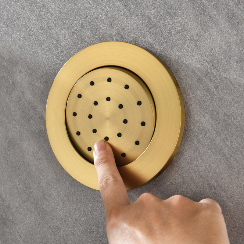 All-In-One Kit with Rough in-Valve, Brushed Gold
