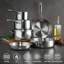 Tramontina Signature Tri-Ply Clad Stainless Steel 9-Piece Cookware Set With Lids, Pots And Pans Kitchen Set