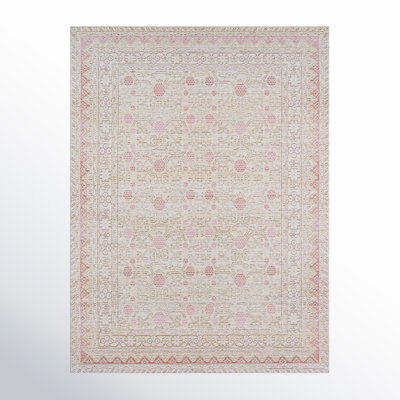 Tapis rose / jaune / rouge Finnley