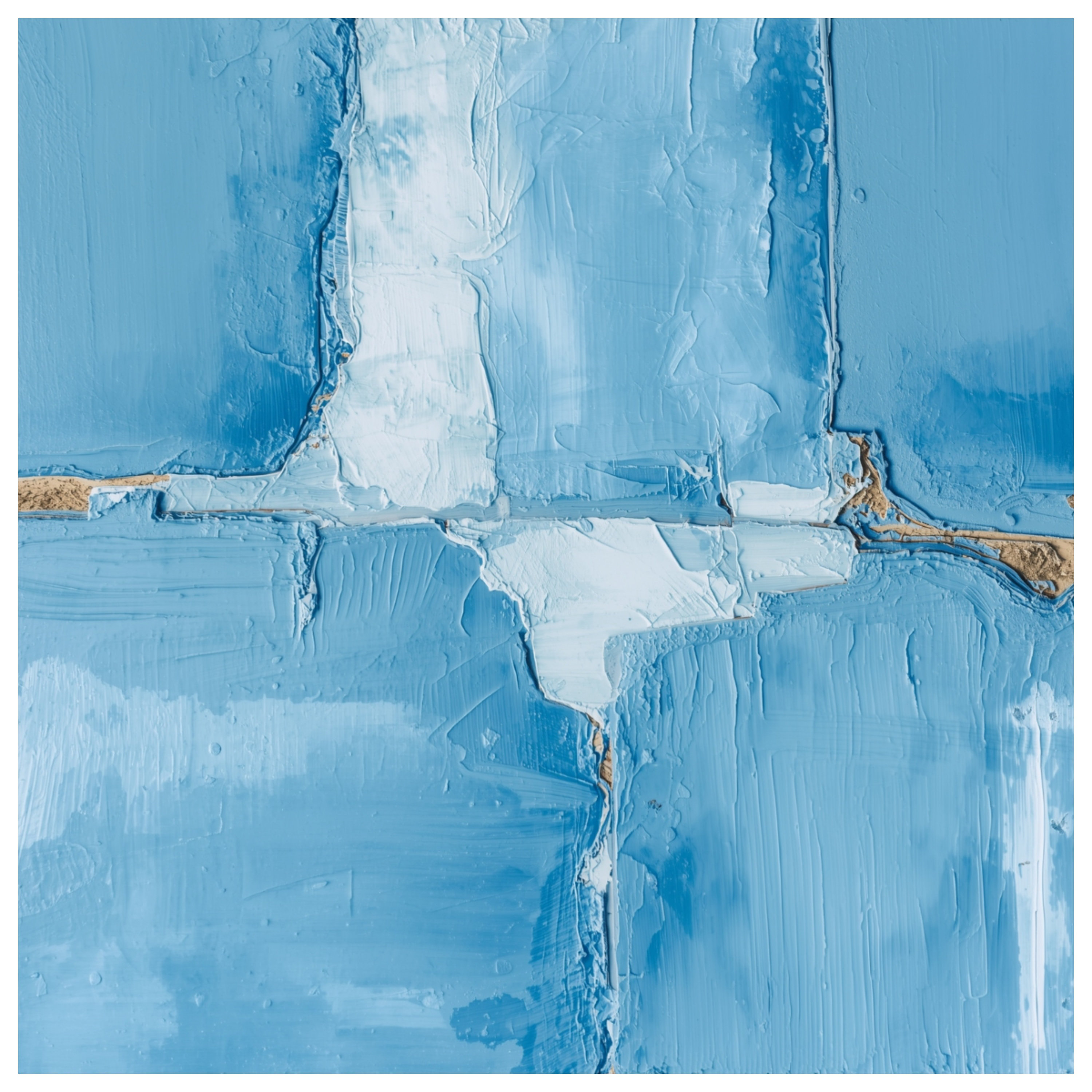 Red Barrel Studio Textured Blue Abstract Canvas Gallery Wrap in Many ...