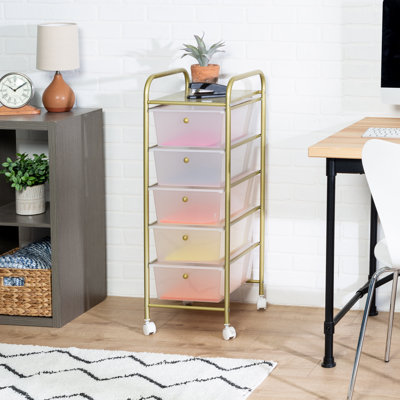 Neysa 12.6'' W Utility Cart with Wheels
