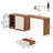 Jennea Makeup Vanity Table, Corner Large Vanity Dressing Table With Reversible Drawers Cabinet-1098194176