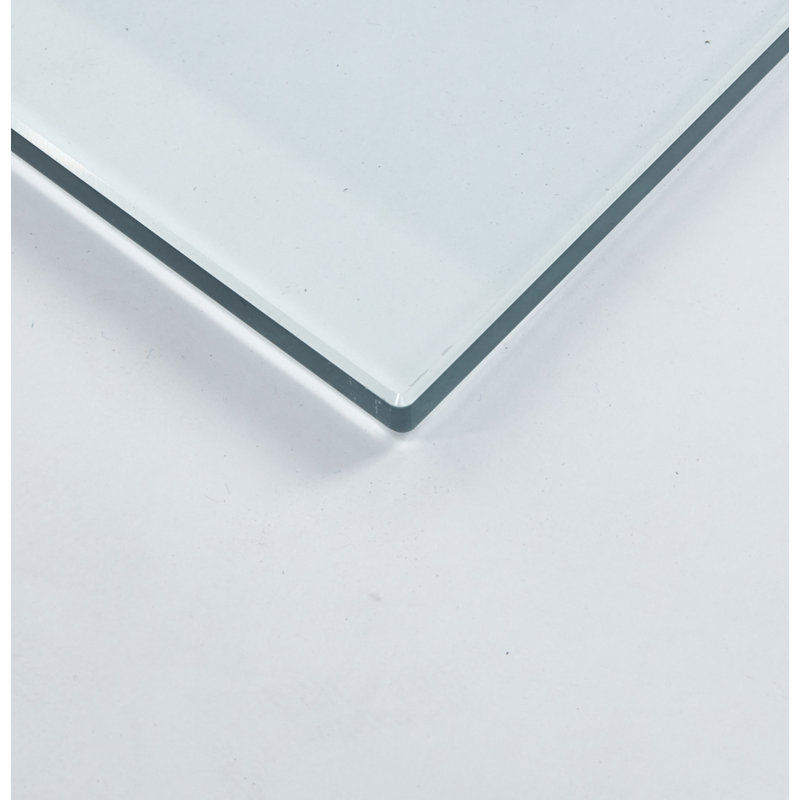 Plateau en verre trempé transparent, carré de 80 cm