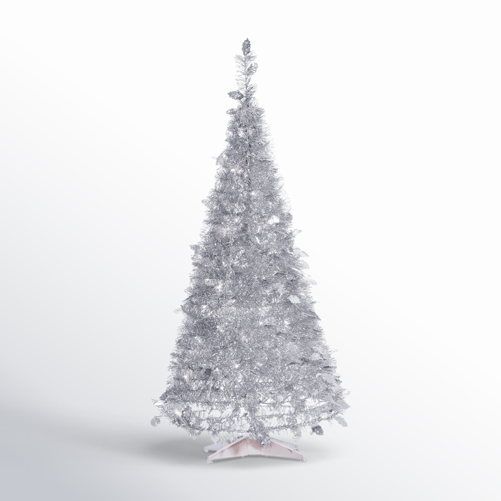 48' Lighted Artificial Pine Christmas Tree, 4'