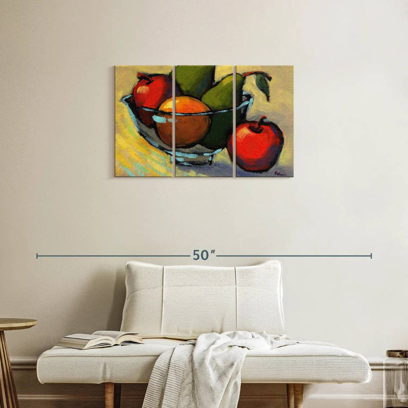 Yarlin bol de fruits nature morte II, H 20 po x l 33 po