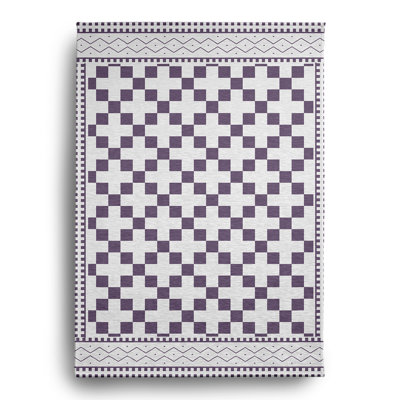 Chenille Geometric Indoor / Outdoor Rug
