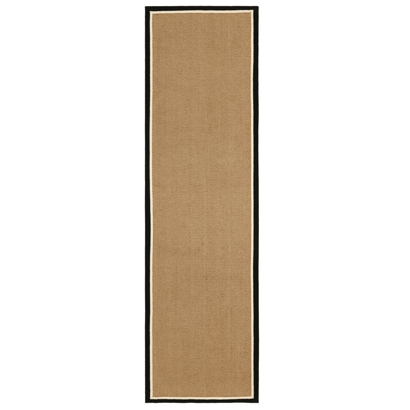 Stair Runner Sadina Herringbone, Charcoal Cream, Stair Runner 67 x 600 cm