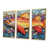 Toile avec cadre flottant or
