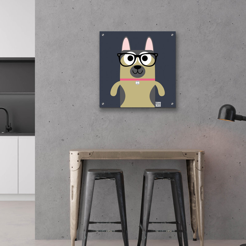 «Bow Wow German Shepherd» par Todd Art, H 24 po x l 24 po x P 0,2 po