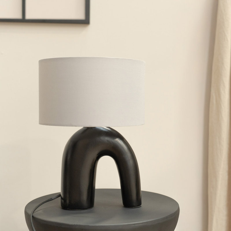 Ceramic Table Lamp, Grey