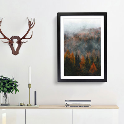 Misty Forest in the Autumn - Picture Frame Painting Print
