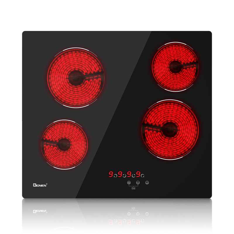 24" 4 Burner Electric Radiant Cooktop