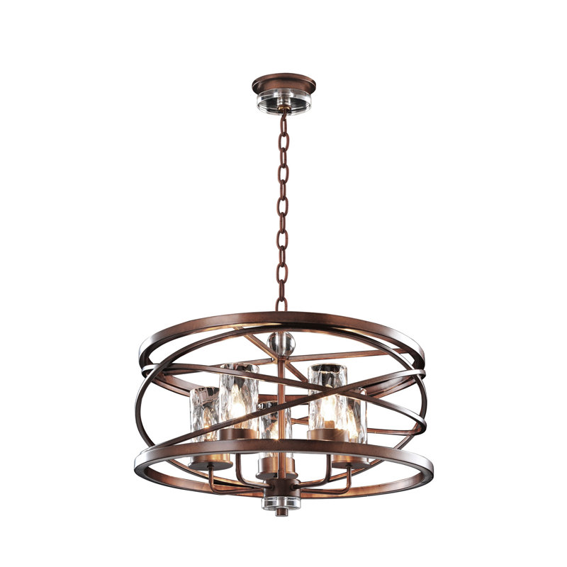 Eternity 5 LT Etruscan Bronze Chandelier Kalco