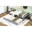 Lit plateforme simple avec lit gigogne coulissant gris - Lit gigogne pour la durabilité, détente