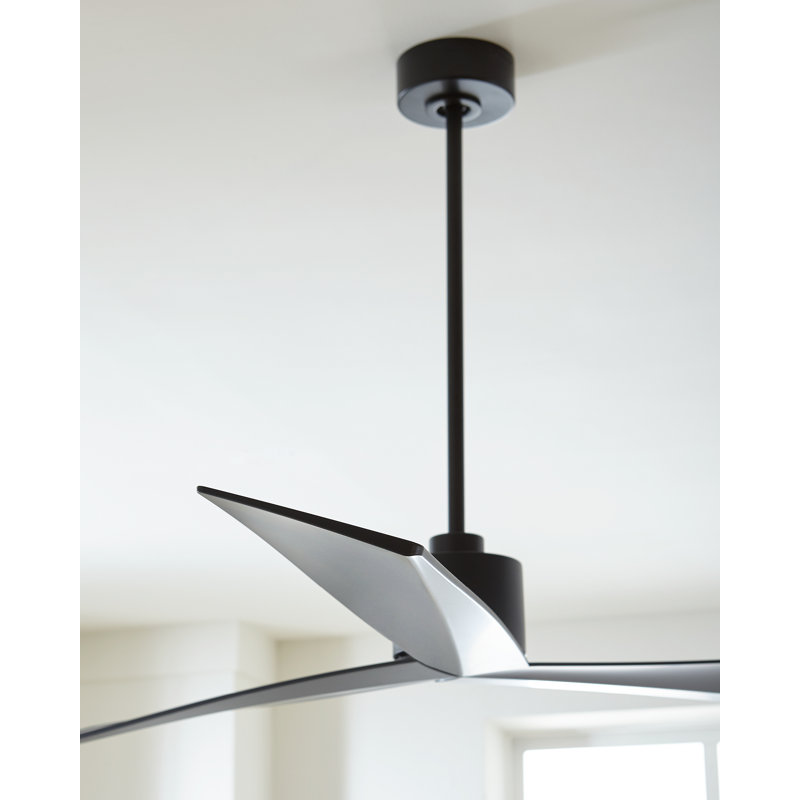 Adler Downrod Ceiling Fan, 60", Matte Black