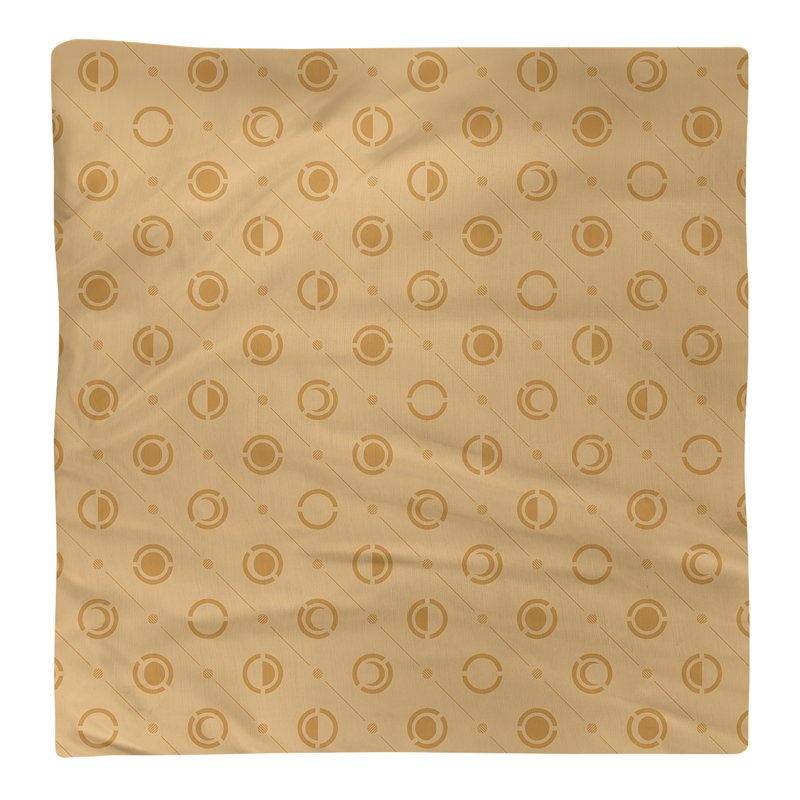 Serviette de coton deux couleurs en lune à phases Noira Gothard, H 0,1 po x l 10 po x P 10 po, Jaune foncé, Polyester sergé