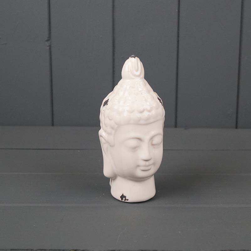 Ceramic Buddha Head Weight-2600g, 13.5cm H x 4.5cm W x 1.5cm D