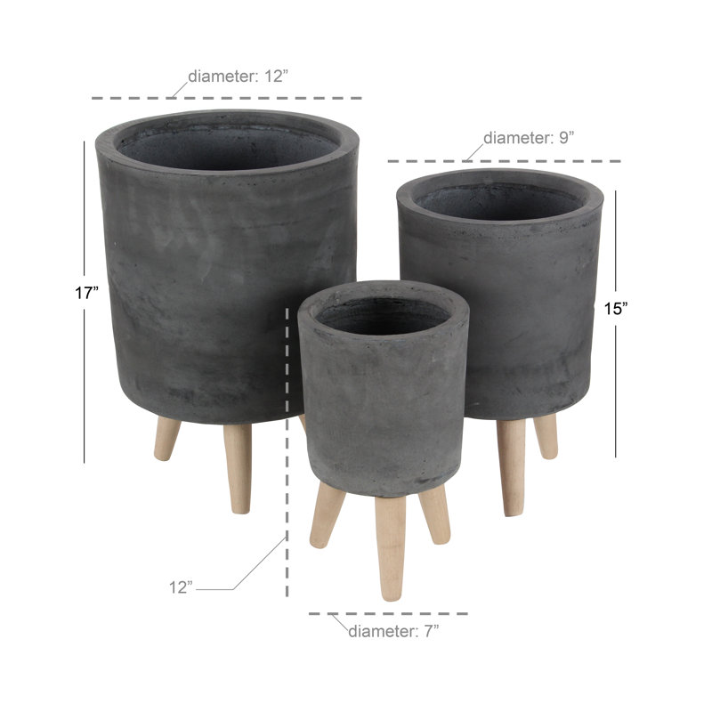 Ralph Metal Planter, Black