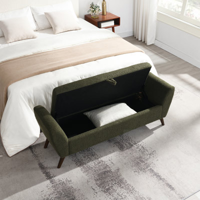 Banc rembourré avec rangement