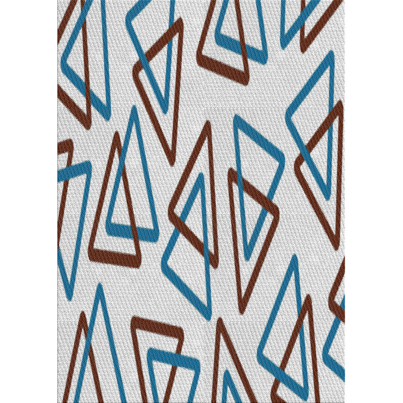 Tapis gris motif/mauve/bleu, Rectangle 4 pi x 6 pi