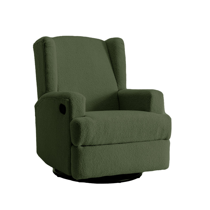 Fauteuil inclinable et oscillant rembourré classique, Vert