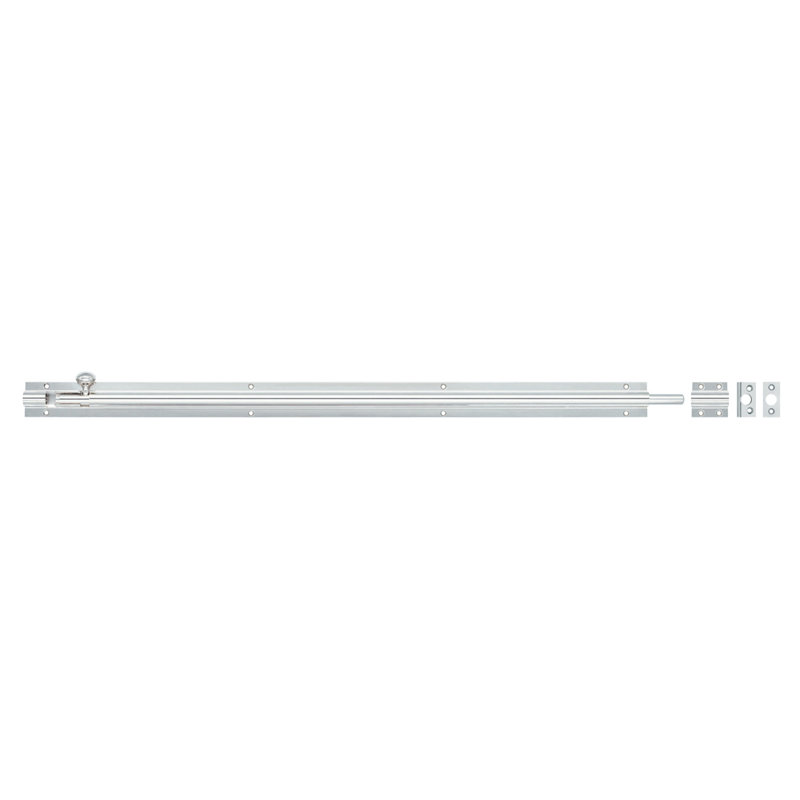 Architectural Heavy Barrel Bolt, 90cm H x 5cm W x 1.5cm D, Polished Chrome