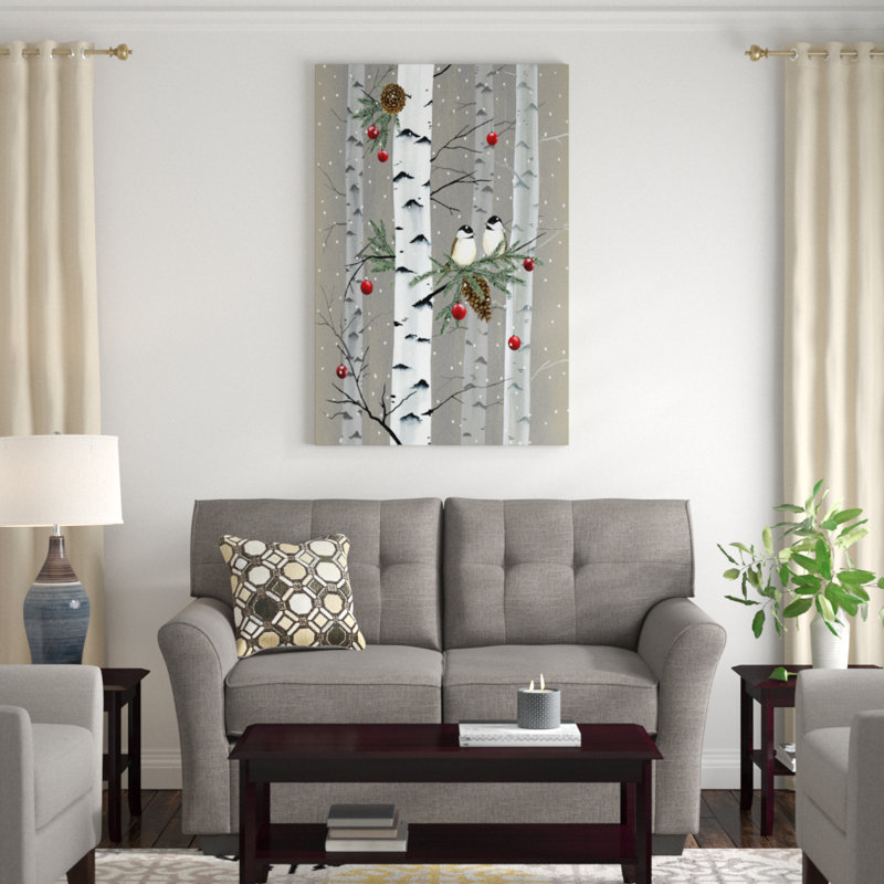 Birch Birds I by Grace Popp - Graphic Art Print, Wrapped Canvas, 122cm H x 81cm W x 3.18cm D