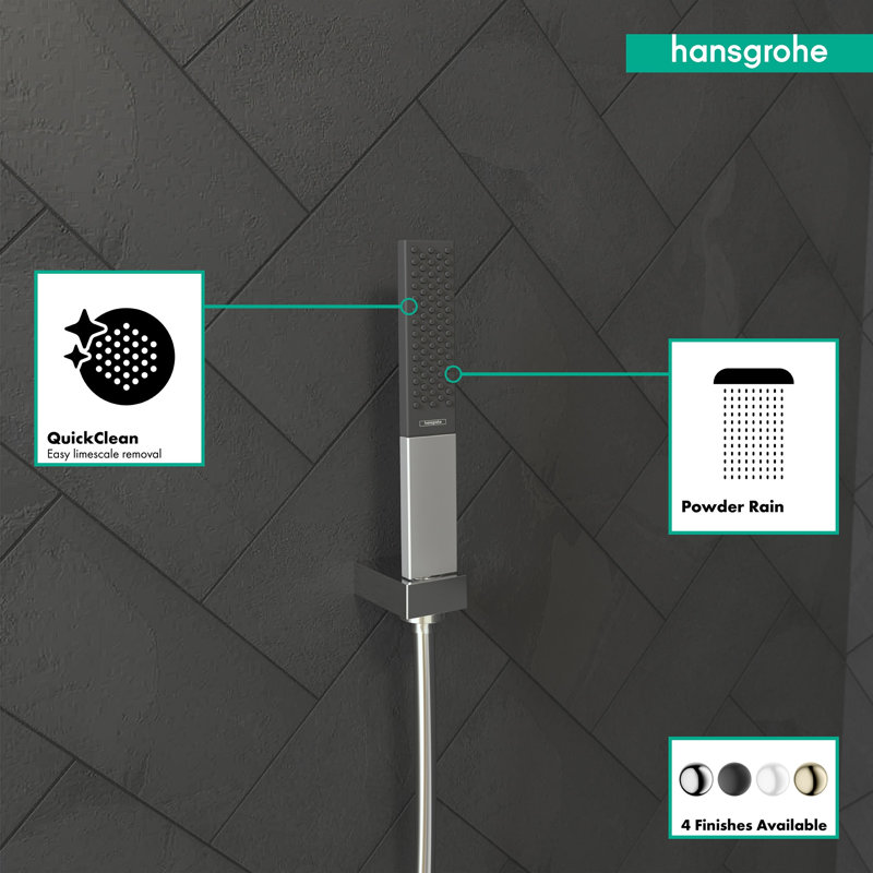 Hansgrohe Rainfinity Baton Handheld Shower Head 100, Chrome, 1.75 GPM