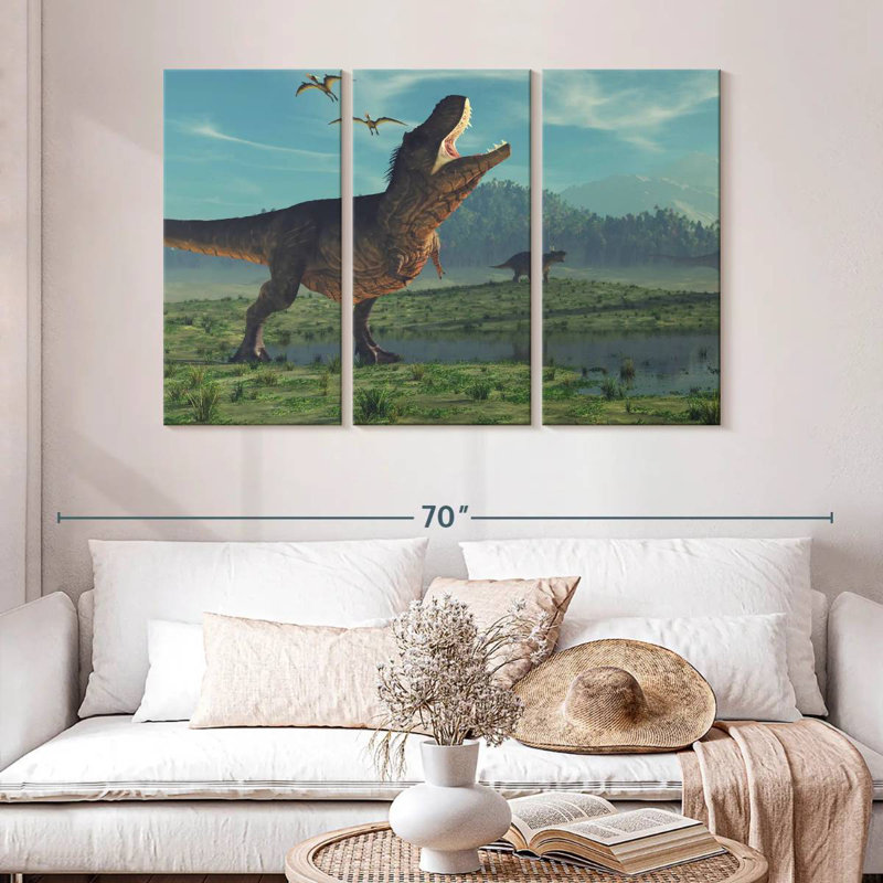 Brampt Jurassic Era Dinosaurs, 32" H x 50" W