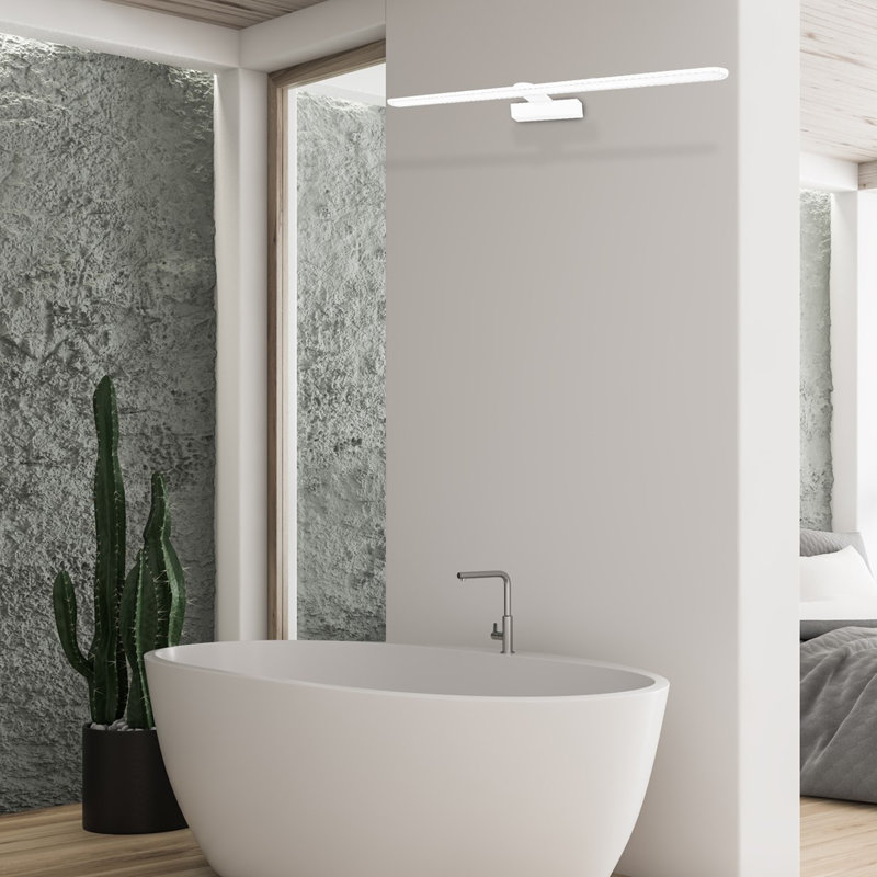 Splash LED Wall Sconce, White, 5cm H x 60cm W x 11cm D