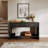 35.4"Wood Console Table With 2 Storage Drawers, And Open Storage Shelf For Entryway-1546293429