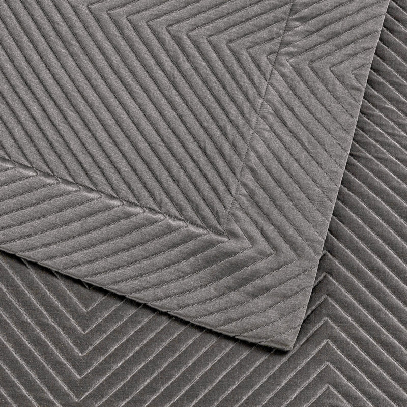 Luxury Coverlet, King Coverlet, Slate Gray