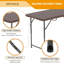 Table pliante 4 pieds en plastique pour table de pique-nique en plein air-1815643798